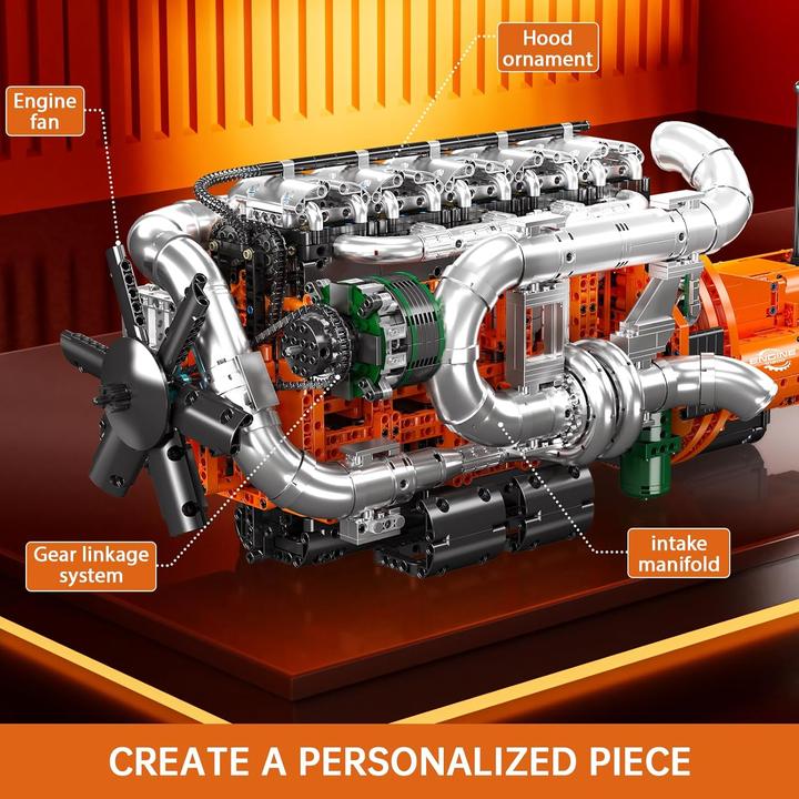 Image du produit Mould King Inline-6 Truck Motor & Getriebe
