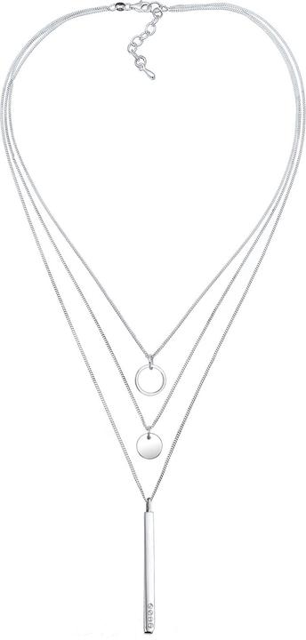 Immagine prodotto Elli Geo, Cerchio, Strato, Rettangolo (Cristallo di vetro, Argento 925, 40 cm)