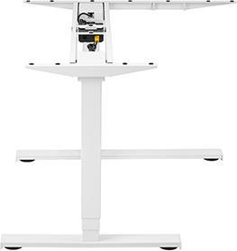 Image du produit Neutral Powerton ERGO EDGE Ecktischgestell mit elektrisch verstellbarer Höhe 125 kg Tragfäh, weiss