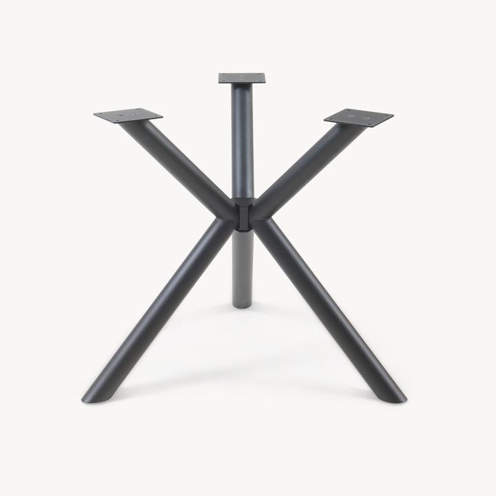 Actual product image En.Casa Tischgestell Viserinna Stahl 94,5x94,5x73 cm Schwarz