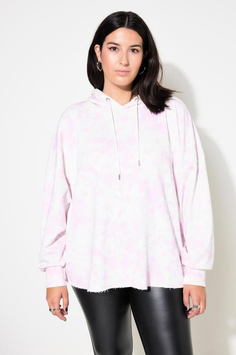 Immagine prodotto Studio Untold Maglia dal taglio squadrato con cappuccio, batik e orlo non rifinito (42, 44)