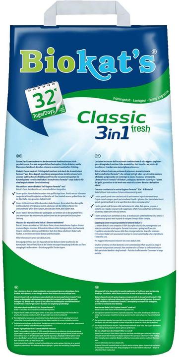 Image du produit Biokat's Classic Fresh 3en1 (Parfumé, Agglomérant, 10 kg)