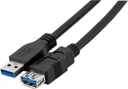 Exertis Connect USB 3.0 Verlängerungskabel, USB 3.0 St. A / USB 3.0 Bu. A, schwarz, 1,8 m (1.80 m, USB 3.0)