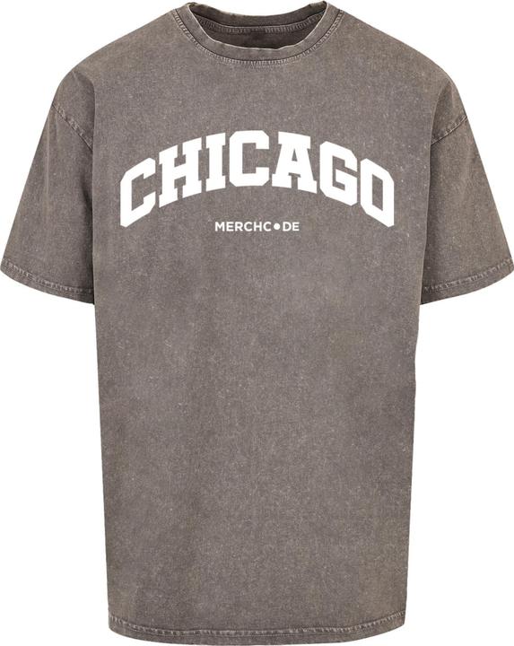 Produktbild Merchcode Chicago Wording - Acid Washed Oversize Tee - 113009 (XXL)