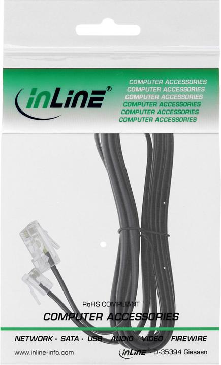 Produktbild InLine Kabel RJ45 8P4C - RJ11 6P4C, 15m (18868)