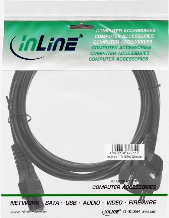 Image du produit InLine Câble d'alimentation IEC 320 EN 60320 C5 (W) (0.50 m)