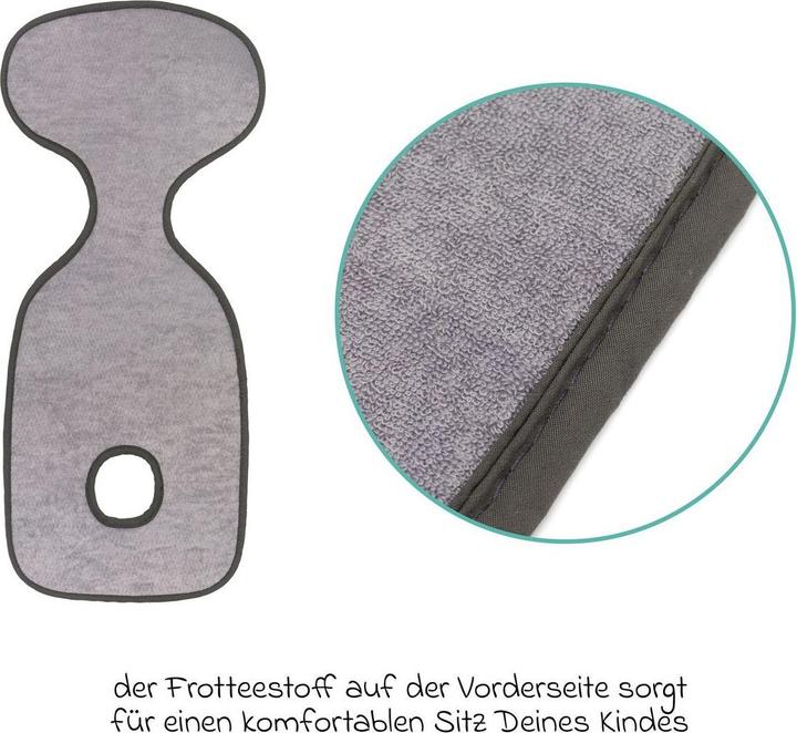 Produktbild Fillikid Antitranspirations Universalauflage grau für Babyschalen und Kindersitze