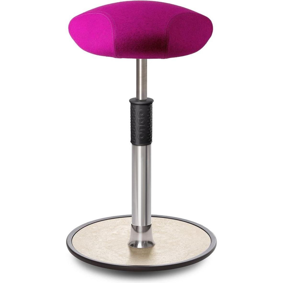 Ongo, Bürostuhl, Sitz- Stehhocker Free Tall Triangel kvadrat Divina Melange Pink Chrom /creme