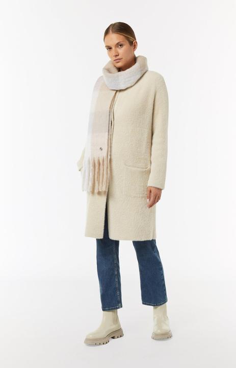 Image du produit Comma Tuch Karierter Strickschal mit Fransen