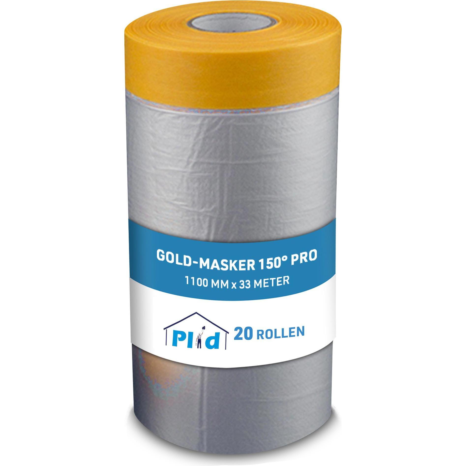 Plid, Klebeband, Gold-Masker 150° Pro Abdeckfolie mit Klebeband 20 Rollen