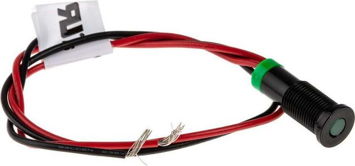 Produktbild RS PRO LED 6mm Chromblende 2Vdc Grün +Kabel
