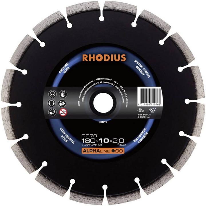 Immagine prodotto Rhodius DG70 Disco da taglio diamantato