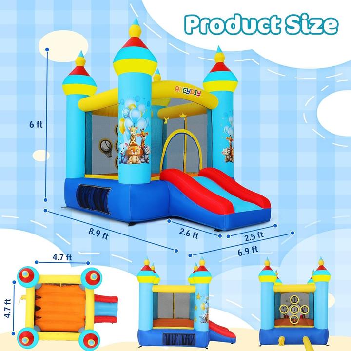 Immagine prodotto Akeydiy Castello Gonfiabile con Scivolo e Gioco di Palle
