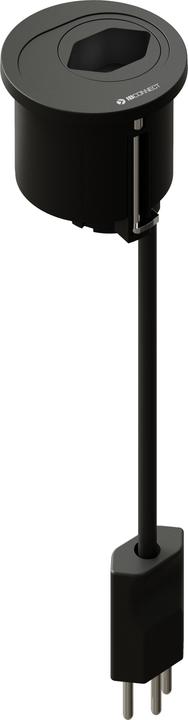 Produktbild IB Connect ATOM Steckdoseneinheit schwarz 1x Typ 13, Stecker Typ 12