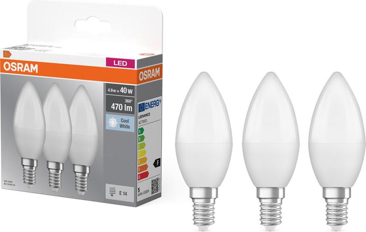 Actual product image Osram Led Base Classic B (E14, 470 lm, 10 x)