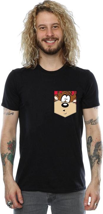 Produktbild Looney Tunes Tasmanian Devil Face Faux Pocket TShirt (XL)