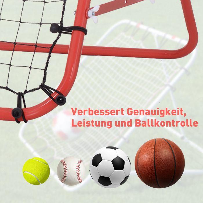 Actual product image Swisshandel24 Rebounder Football Rebound wall Goal Net for football Adjustable angle Red+Black 96 x 80 x 96