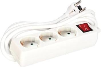Image du produit Perel Steckdosenleiste mit Schalter, 3 Schuko-Steckdosen (Typ F) mit Kindersicherung, 3 m H05VV-F (3x, CEE 7/3, 3 m)