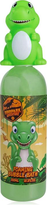Produktbild Accentra Schaumbad DINOPARK ADVENTURE in Flasche mit T-Rex Dekoverschluss, 300ml, Duft: Apfel, Farbe: grün/or (300 ml, Schaumbad)