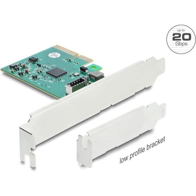 Delock PCI Express x4 Karte zu 1 x intern USB 20 Gbps Typ-E, Scheda controller