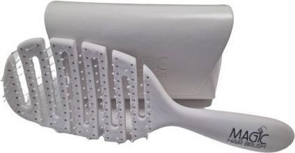 Produktbild Magic Hair Brush Weiss mit Schnittclips