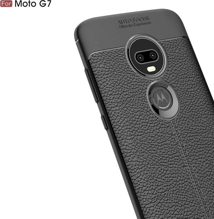 Produktbild Screenguard Motorola Moto G7 Plus Hülle Leather Design TPU Cover (Motorola Moto G7 Plus)