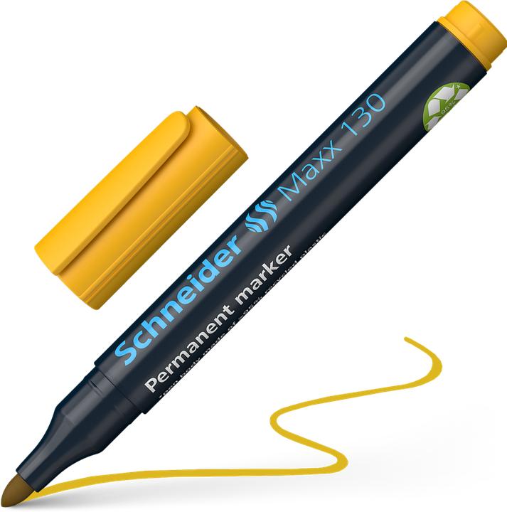 Produktbild Schneider Permanentmarker Maxx 130, 1-3 mm, gelb (Gelb, 3 mm, 1 x)