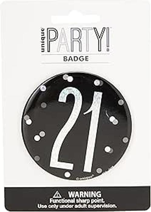 Produktbild Unique Party Prismatisch Abzeichen 21. Geburtstag