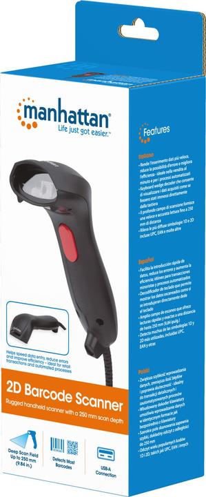 Produktbild Manhattan 1D/2D, weisse LED, CCD 60 fps USB (1D-Barcodes, 2D-Barcodes)