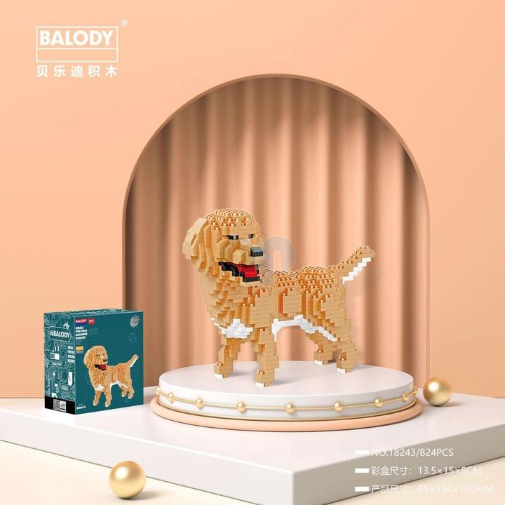 Actual product image Balody 18243 - Golden Retriever (824 pieces)