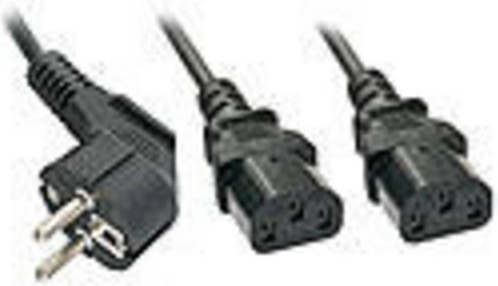 Produktbild Lindy Euro-Plug to 2 x IEC (1 m)