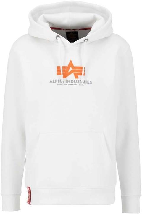 Produktbild Alpha Industries Basic Hoody Rubber Hooded Sweat voor heren White (XS)
