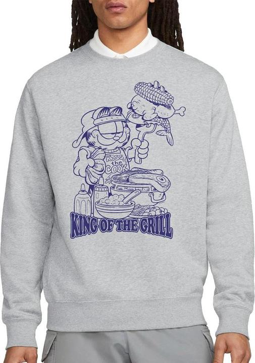 Actual product image Garfield Unisex Adult King Of The Grill Sweatshirt (M)