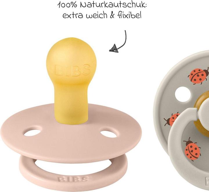 Actual product image Bibs - Pacifier Studio Colour 2 PACK Ladybug Latex - Blush Mix - Size 1 (2x, 0 - 6 Months)
