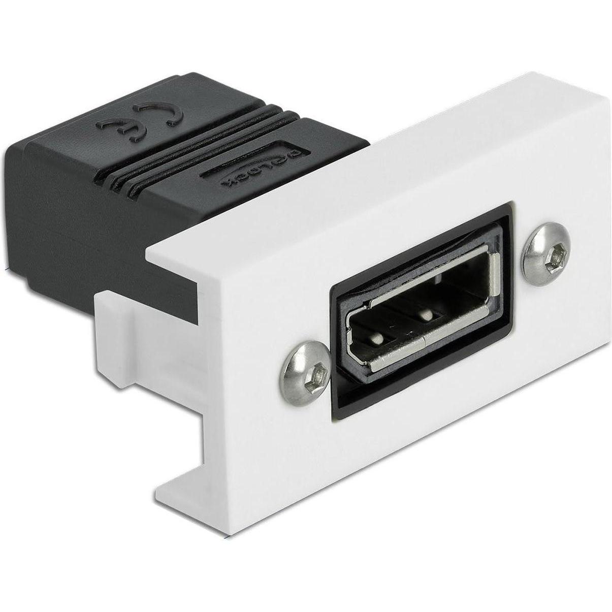 Thumbnail - Delock Easy 45 snap-in module (3.85 cm), Data + Video Adapter, Weiss