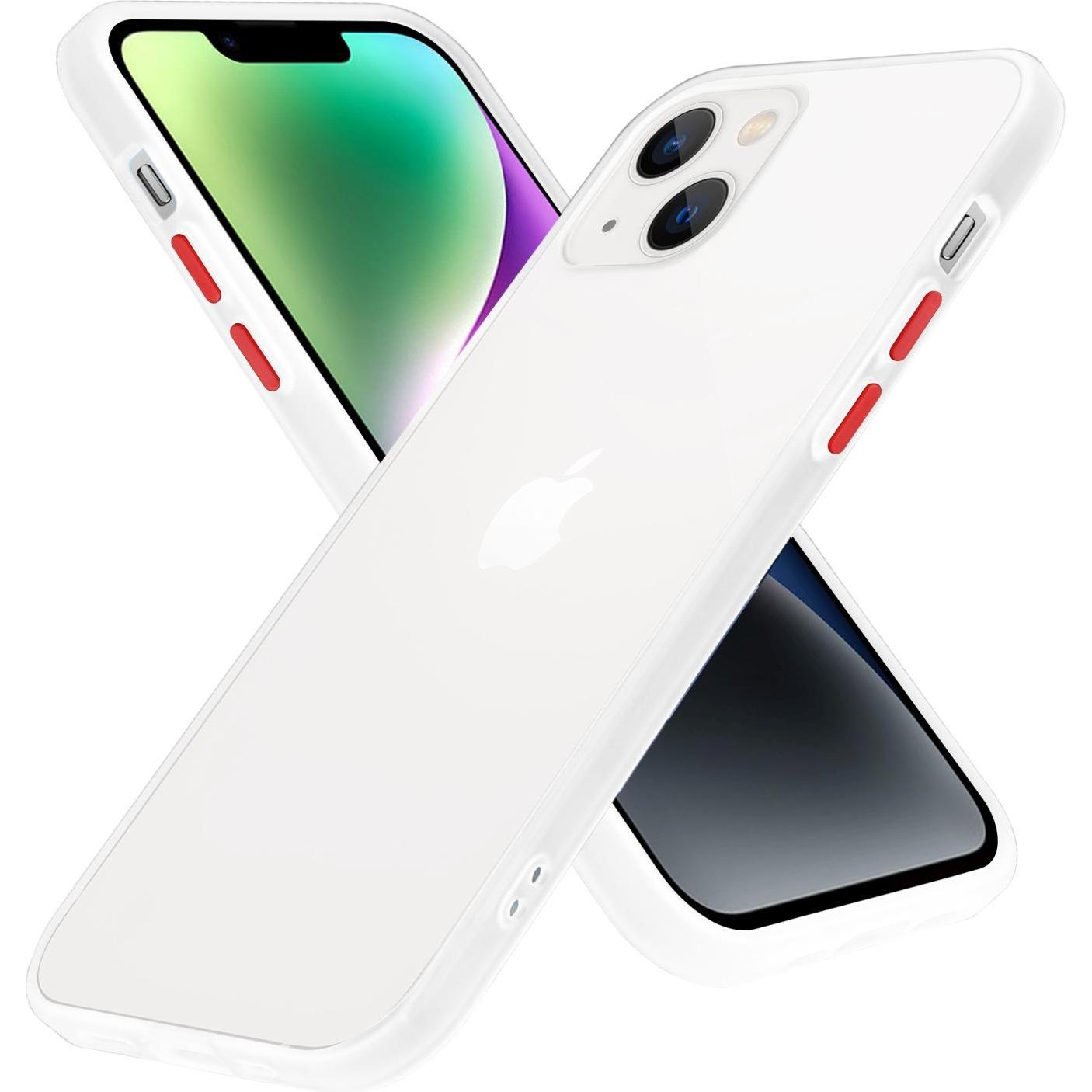Cadorabo Hülle für Apple iPhone 14 PLUS im Hybrid Matt Style (Apple iPhone 14 Plus), Smartphone Hülle, Transparent