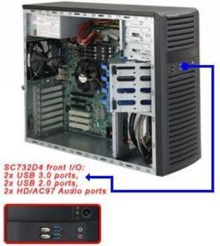Produktbild Supermicro Server Geh Super Micro MT/2x600W/4x 3.5" SC732i-600B