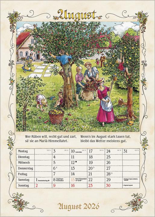 Actual product image Bauernkalender2026 (A3)