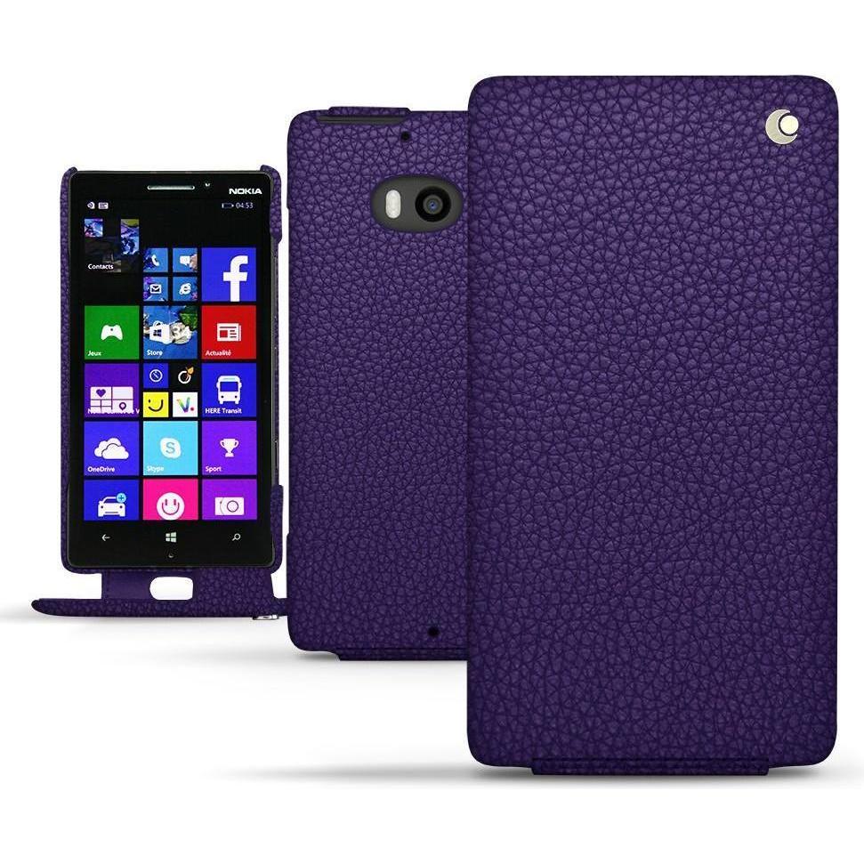 Noreve Lederschutzhülle vertikal (Nokia Lumia 930), Smartphone Hülle, Violett