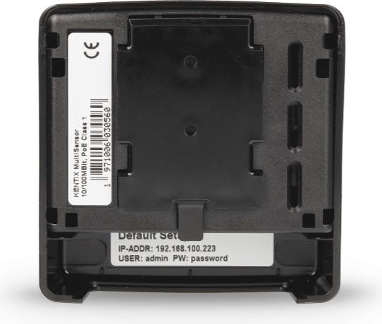 Actual product image Kentix MultiSensor KMS-TI-90-B-BLE mit Ethernet (PoE) und Thermal Image (90° Optik), schwarz