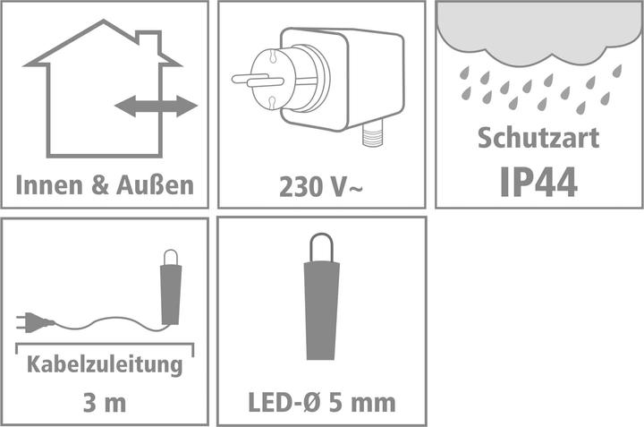 Mondex ŁANCUCH LED SOPEL 180 BIAŁY ZEW. 6M (0.12 m)