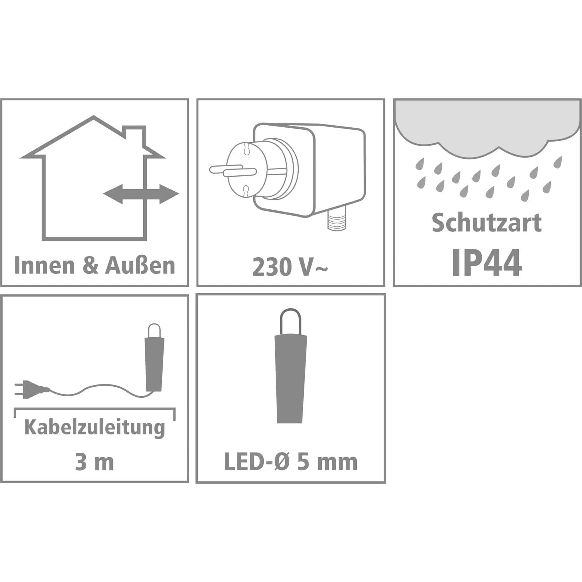 Mondex, Lichterkette, ŁANCUCH LED SOPEL 180 BIAŁY ZEW. 6M (0.12 m)