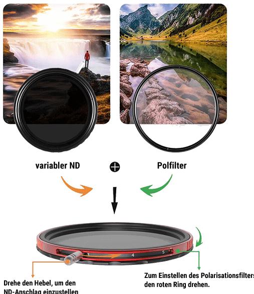 Actual product image Haida Polfilter und Variabler ND Filter in einem 86mm (95 mm, Neutral density filter)