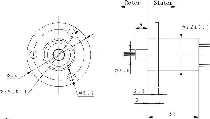 Immagine prodotto Purecrea 4P 10A Anello di scorrimento elettrico 250rpm