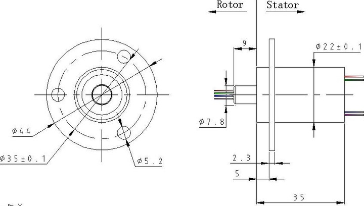 Immagine prodotto Purecrea 4P 10A Anello di scorrimento elettrico 250rpm