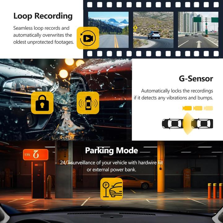 Produktbild Z-Edge Dashcam T3P 3-Kanal 5K mit GPS & Wi-Fi (Eingebautes Display, GPS-Empfänger, Nachtsicht, 5K)