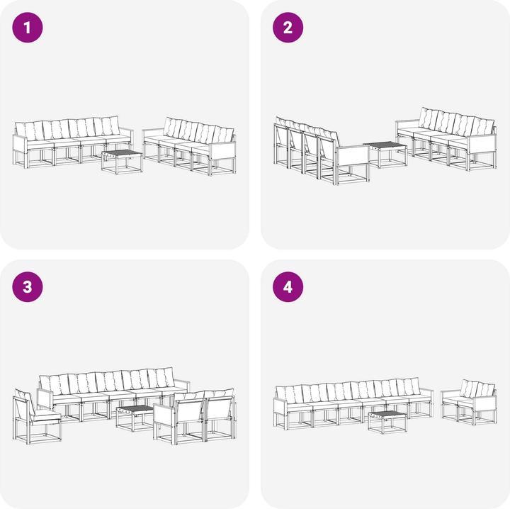 Produktbild vidaXL Outdoor-Sofa