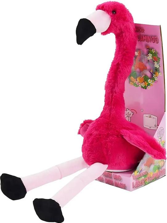 Produktbild Magni Kögler 76502 - Labertier Flamingo Peet, ca. 34,5 cm gross, reproduzierbares Plüschtier mit Playback (34.50 cm)