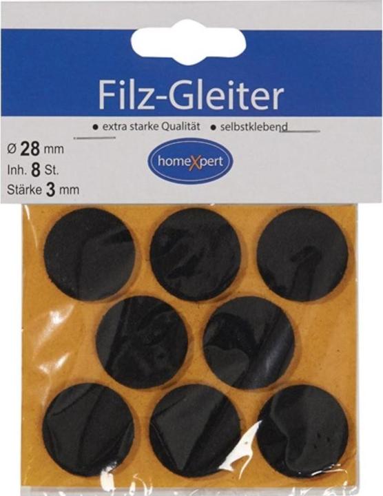 Hansi-Siebert Filzgleiter Ø28mm 8er Pack (Filzgleiter, 8 Stück)