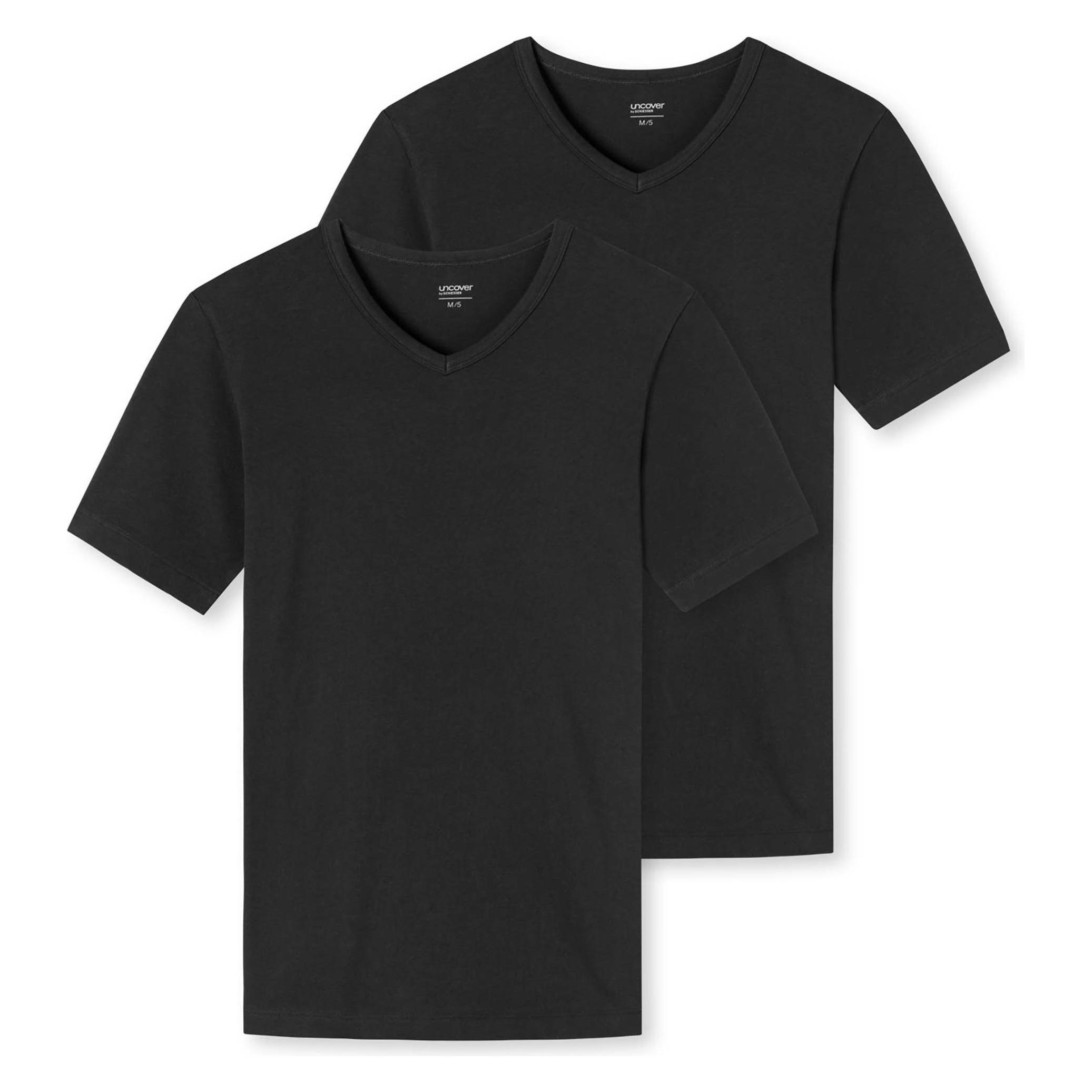 Uncover By Schiesser, Herren, Shirts, T-Shirt Casual Bequem Sitzend, Schwarz, (Xxl)